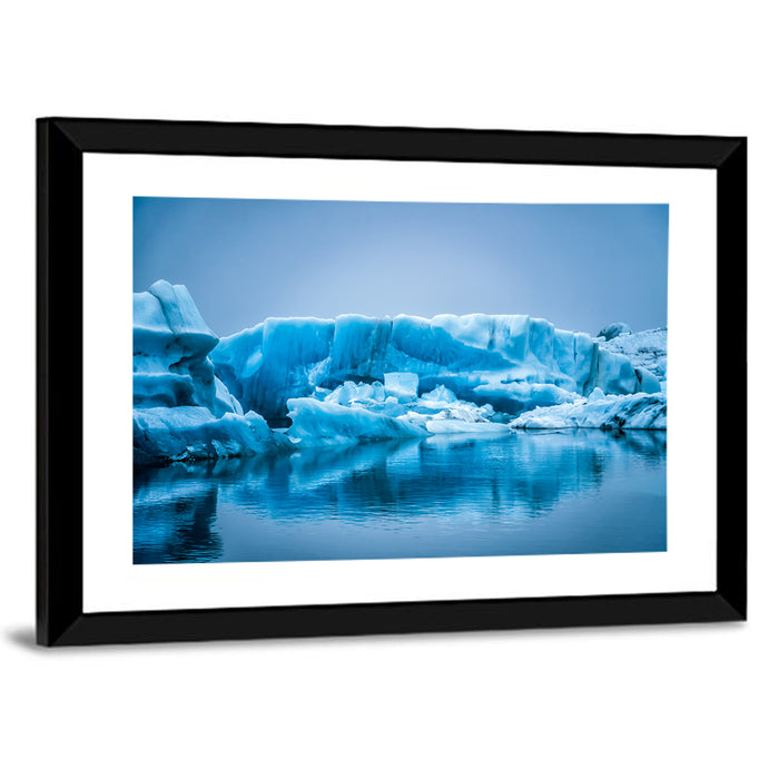 Icebergs in Jokulsarlon Wall Art as a framed print