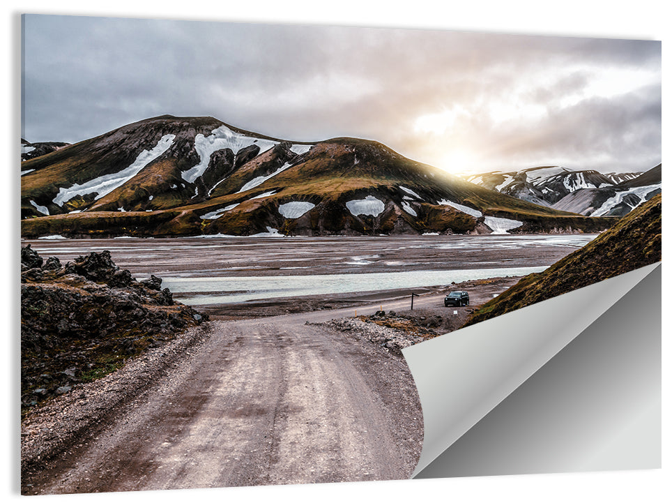 Gravel Road at Landmannalaugar Wall Art