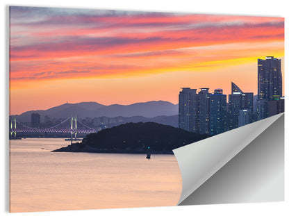 Gwangan Bridge and Busan Skyline Wall Art