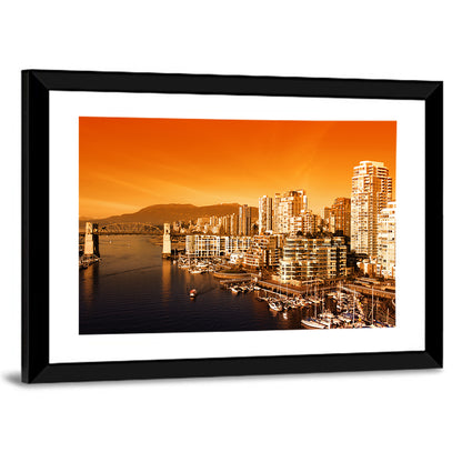Vancouver Sunset Skyline Wall Art