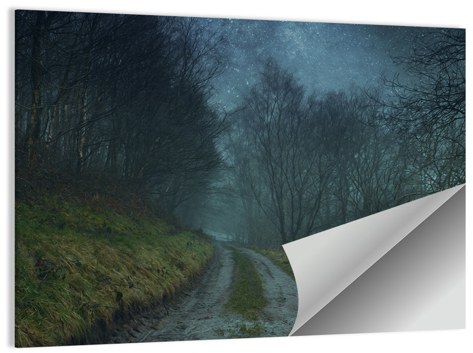 Misty Forest Pathway Wall Art