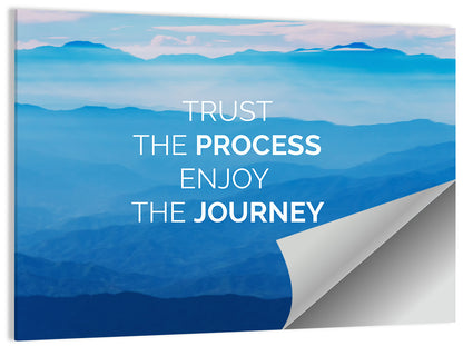 Trust the Process Mountain Layers Wall Art