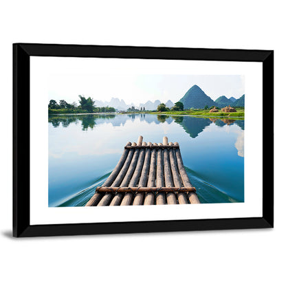 Li River Raft Wall Art