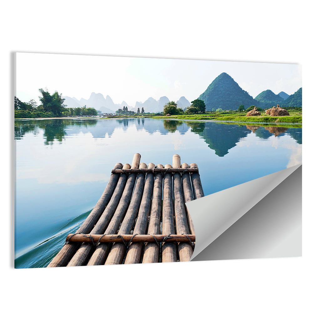 Li River Bamboo Raft, Guilin Wall Art