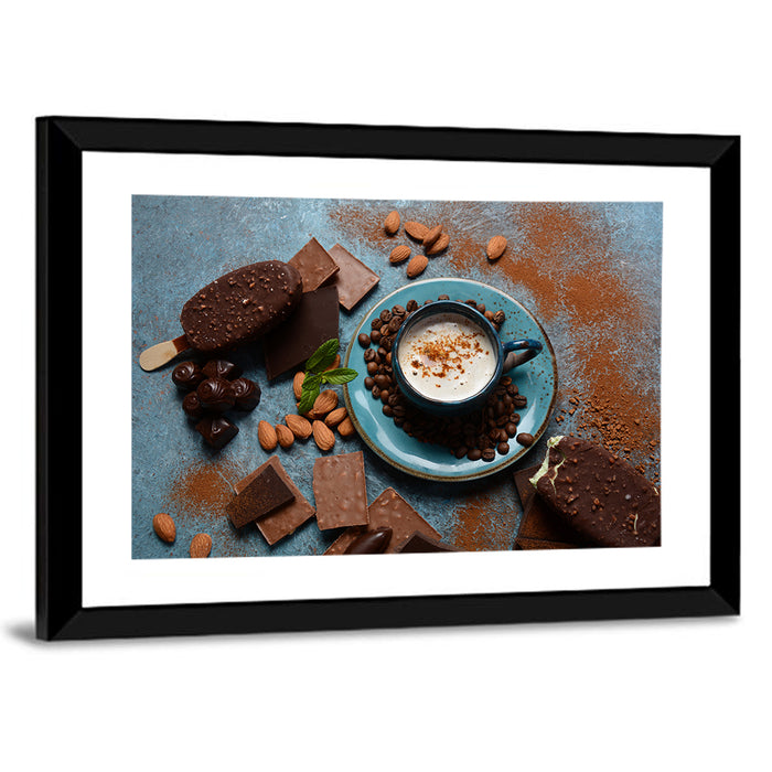 Coffee and Ice Cream Still Life Wall Art as a framed print