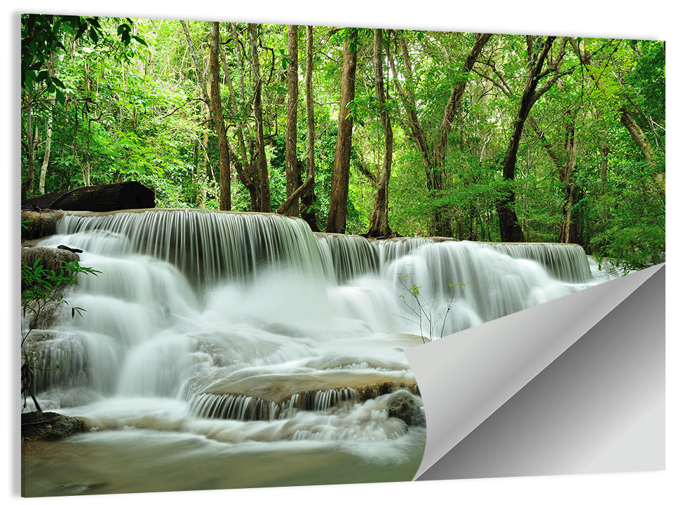 Erawan Falls Forest Cascade Wall Art