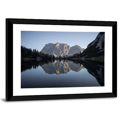 Zugspitze from Lake Seebensee Wall Art