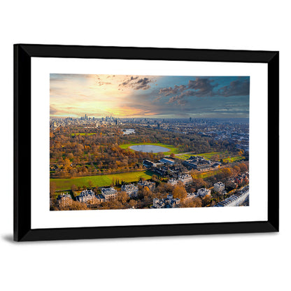 Cloudy Hyde Park Aerial Wall Art
