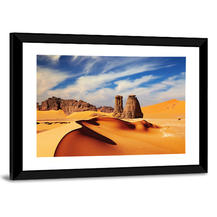 Tadrart Rouge Sand Dunes Wall Art as a framed print