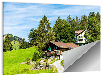 Wengen Alpine Chalet Path Wall Art