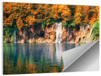 Autumn Reflections at Plitvice Lakes Wall Art