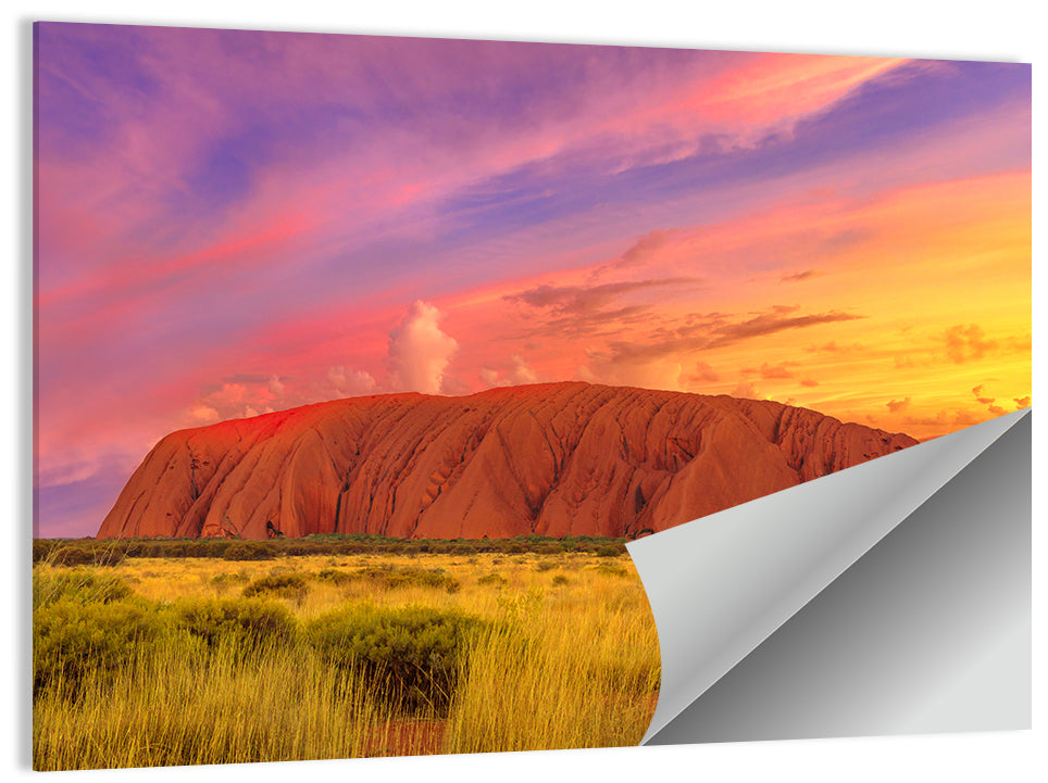 Uluru Golden Hour Sunset Wall Art
