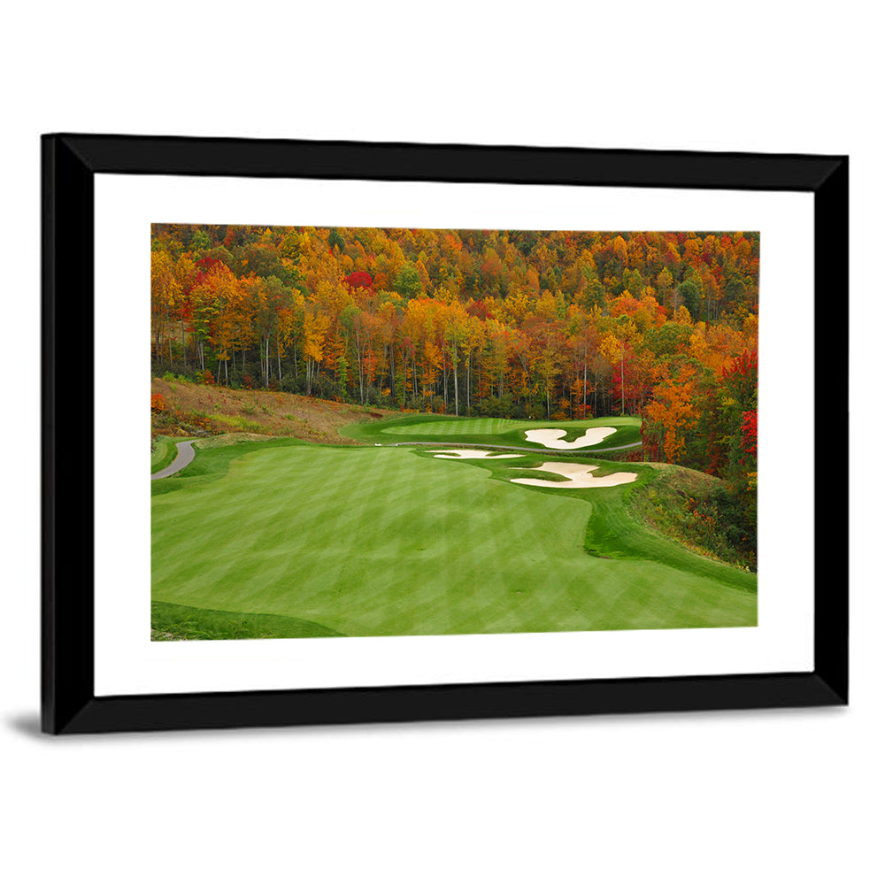 North Carolina Autumn Golf Course Wall Art