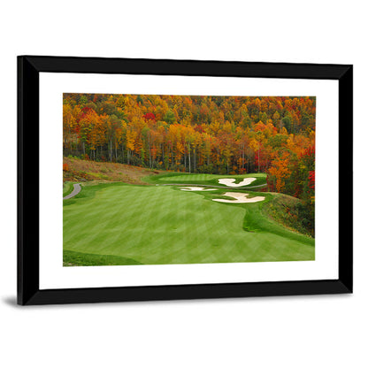 North Carolina Autumn Golf Course Wall Art