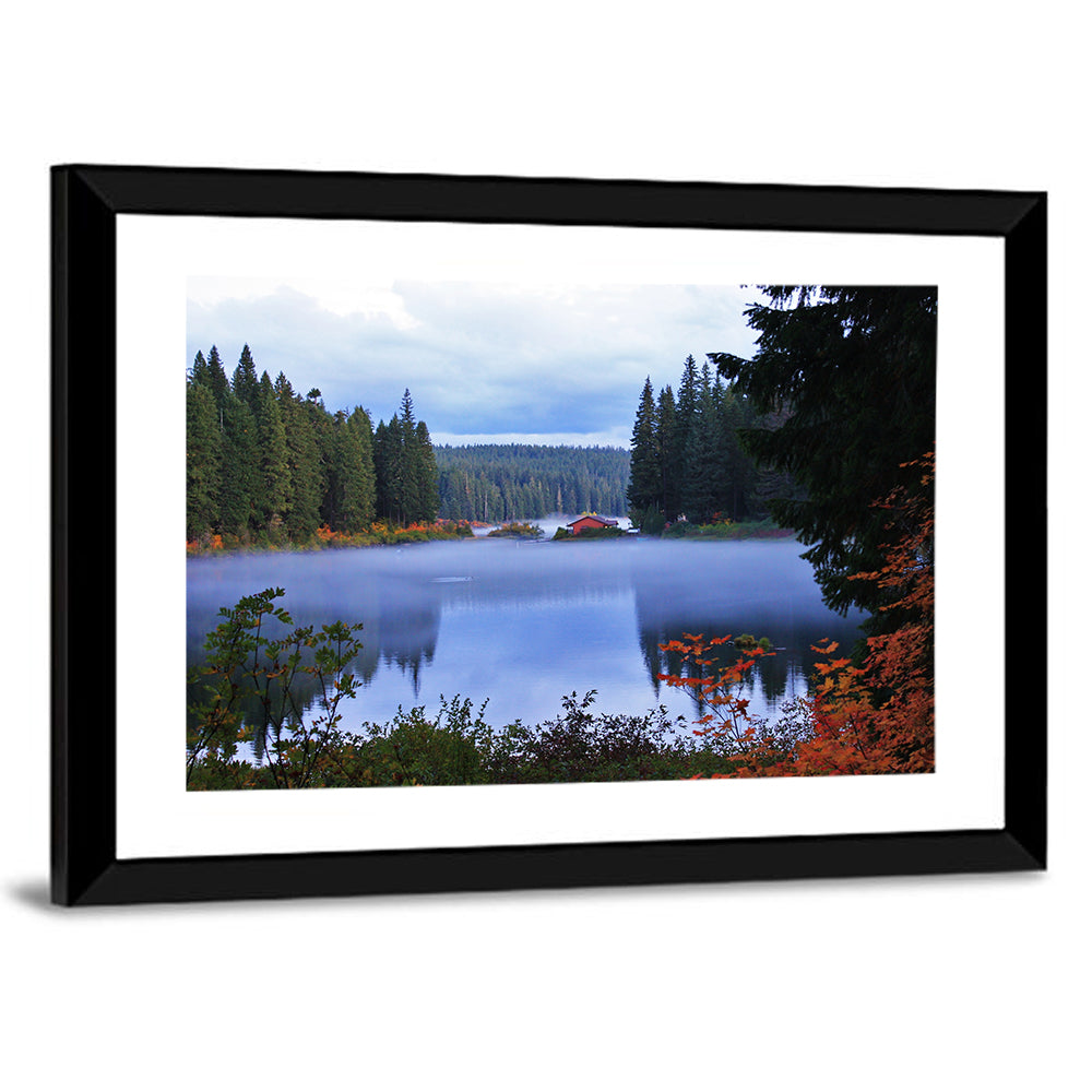 Lynn County Lake Cabin Reflection Wall Art