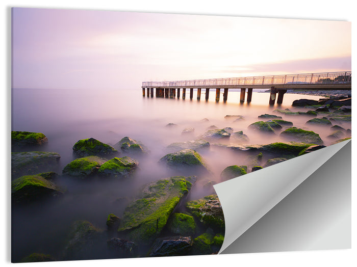 Florya Beach Pier at Lavender Dusk Wall Art as a poster print