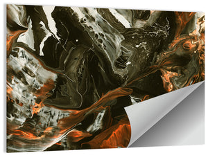 Volcanic Splash Abstract Wall Art