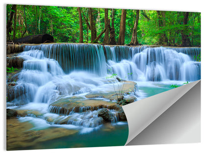 Huay Ma Khamin Erawan Waterfall Wall Art