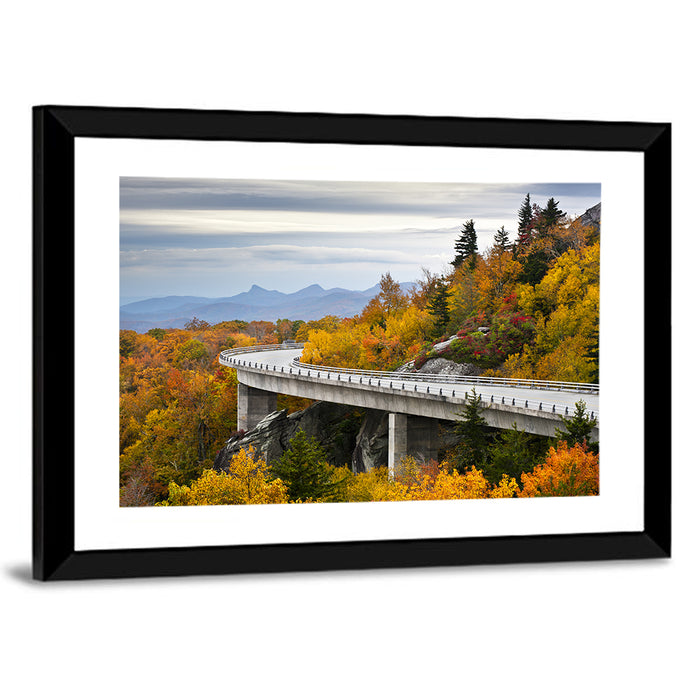 Linn Cove Viaduct at Grandfather Mountain Wall Art as a framed print
