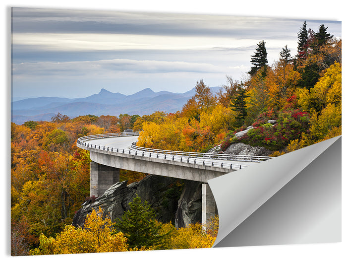 Linn Cove Viaduct at Grandfather Mountain Wall Art as a poster print