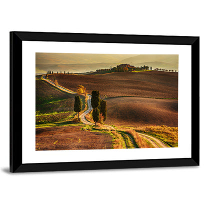 Val D’orcia Winding Golden Road Wall Art