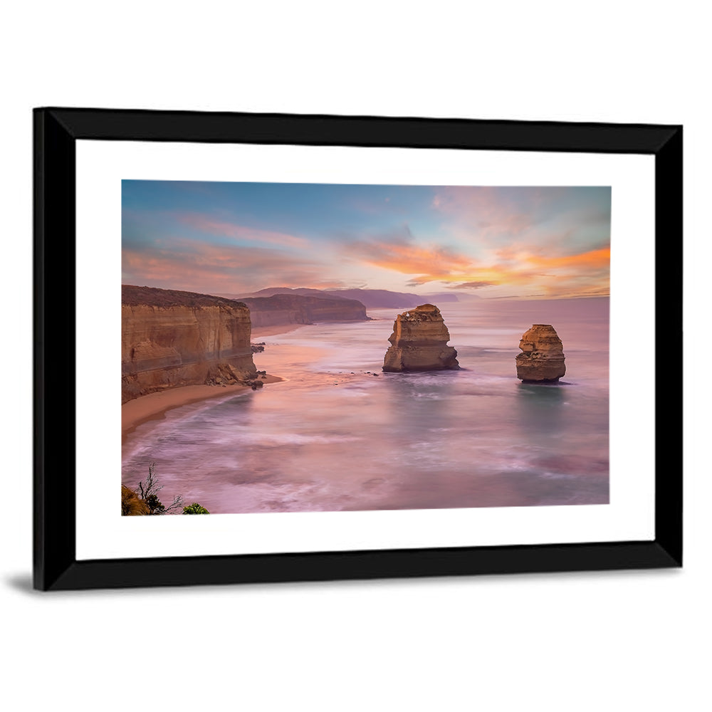 Twelve Apostles Sunset Sea Stacks Wall Art