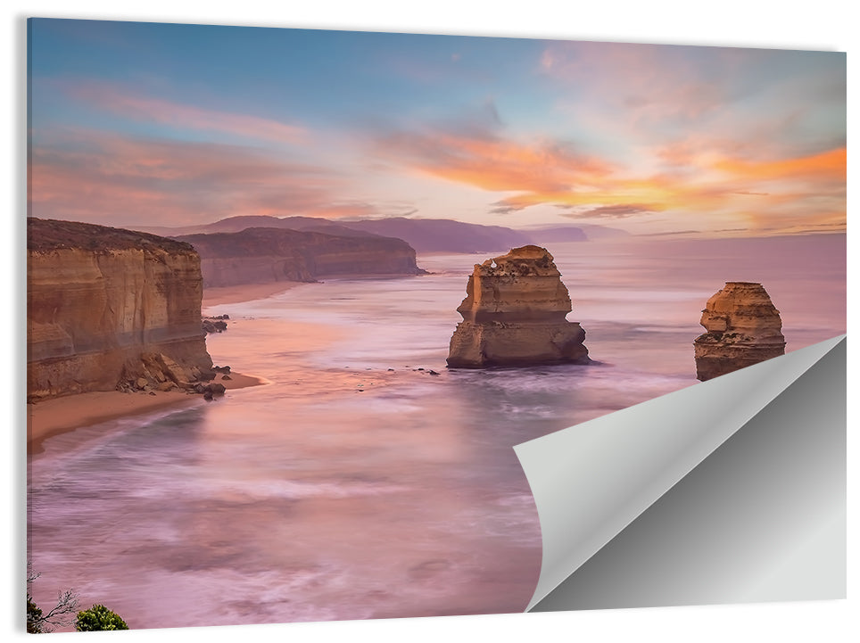 Twelve Apostles Sunset Sea Stacks Wall Art