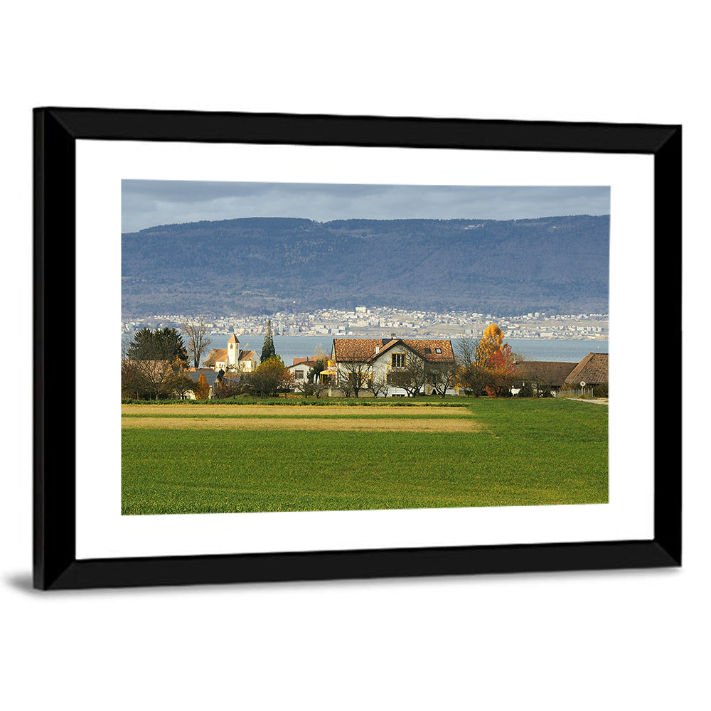 Lake Neuchatel Countryside View Wall Art