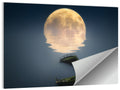 Moonlit Shipwreck Reflection Wall Art