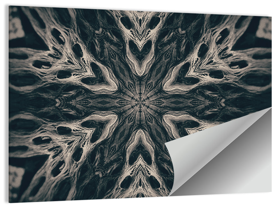 Black Gothic Demon Mandala Wall Art