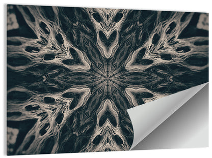 Black Gothic Demon Mandala Wall Art