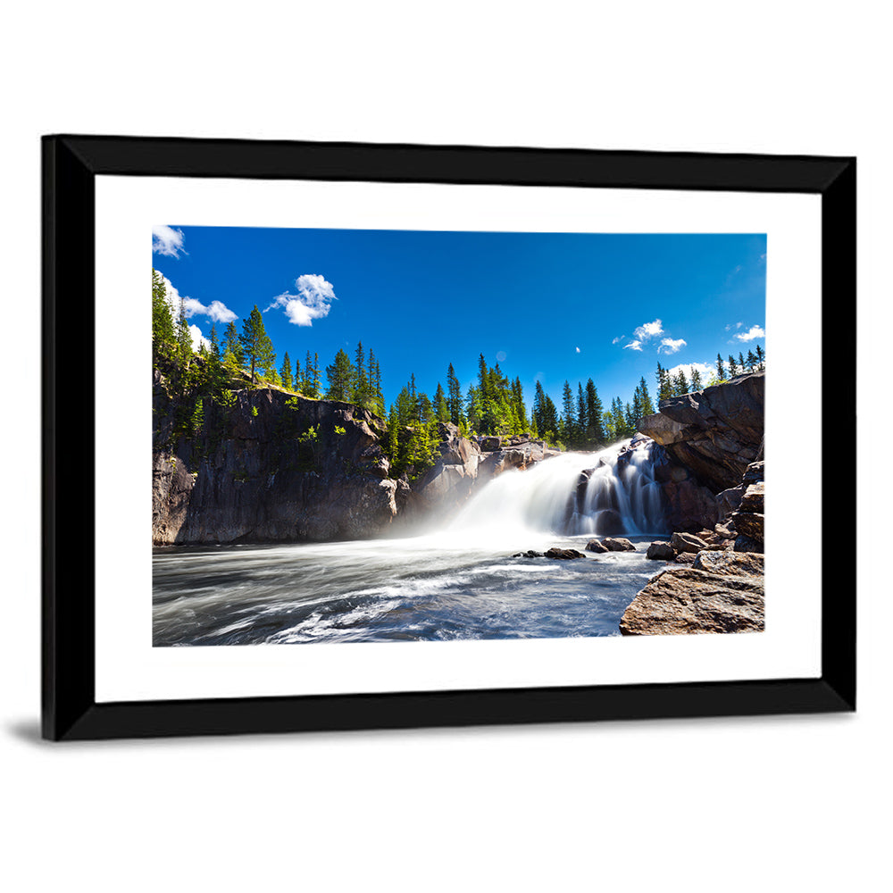 Misty Blue Waterfall Wall Art