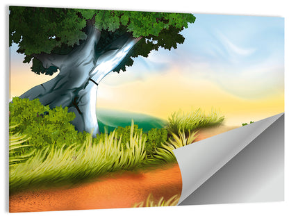 Dirt Track Illustration Wall Art