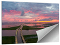 Mobile Bay Causeway at Dusk Wall Art