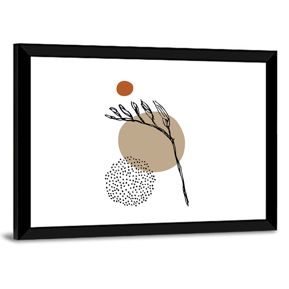 Terracotta Botanical Abstract Wall Art