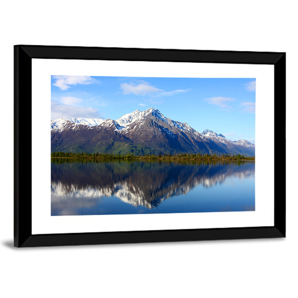 Pioneer Peak Reflected in Jim Lake Wall Art