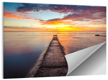 Stone Pier to Glowing Horizon Wall Art