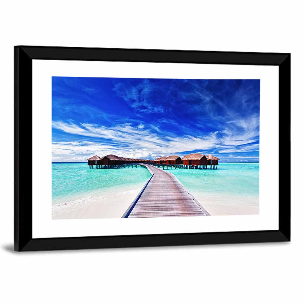Maldives Overwater Bungalows Wall Art