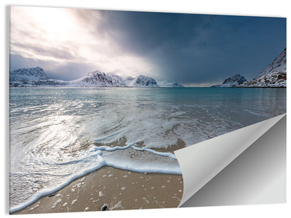 Haukland Beach Winter Light Wall Art