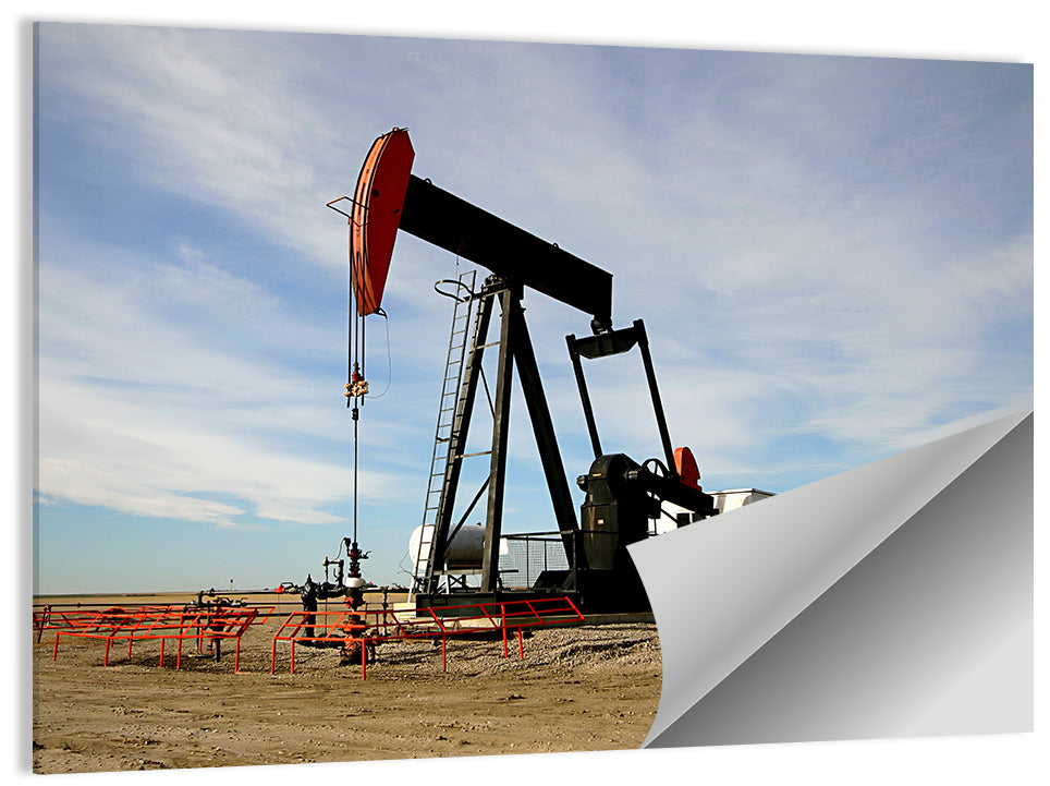 Pump Jack with Storage Tank Wall Art