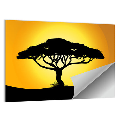 Tree at Sunset Wall Art