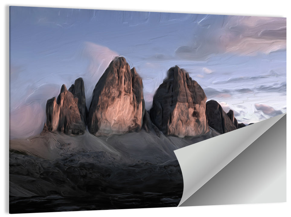 Tre Cime at Dusk Wall Art