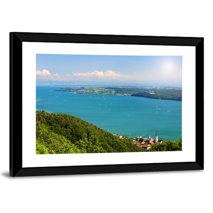 Immenstaad View of Lake Constance Wall Art as a framed print