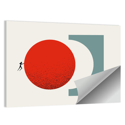 Accomplishment Concept with Red Circle Wall Art