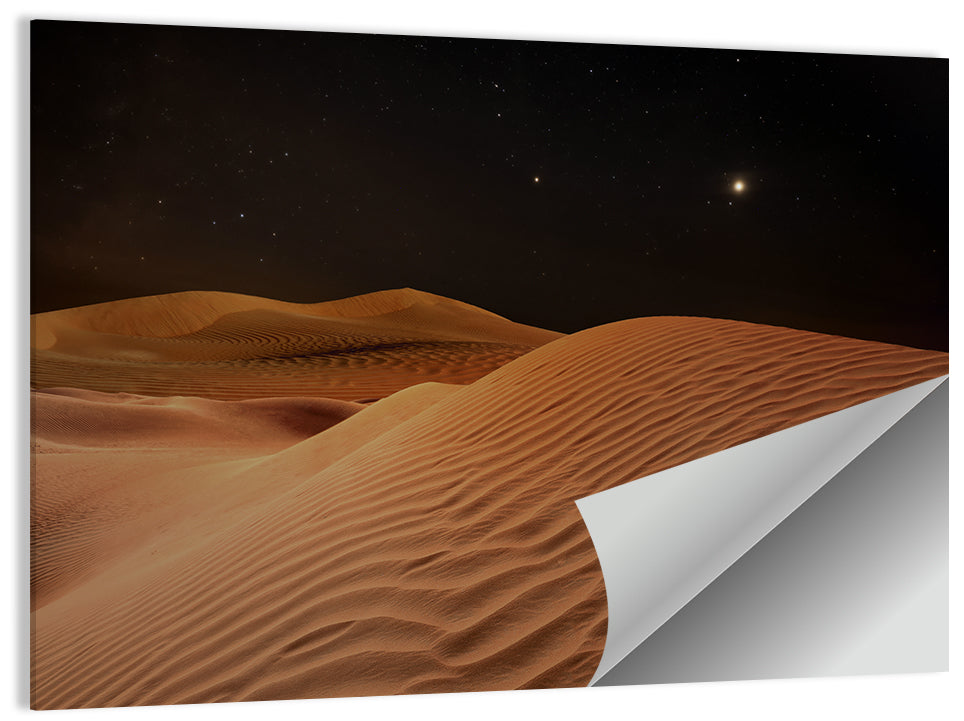 Starry Desert Night Wall Art