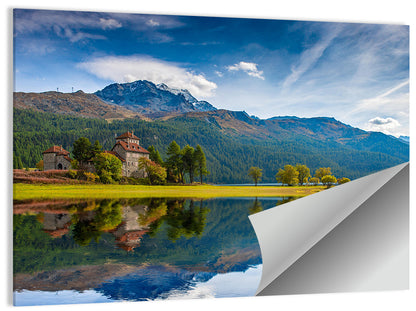 Lake Silvaplana with Crap Da Sass Wall Art