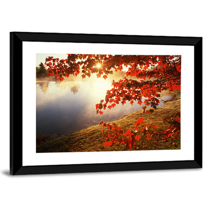 Autumn Pond Sunrise Connecticut Wall Art
