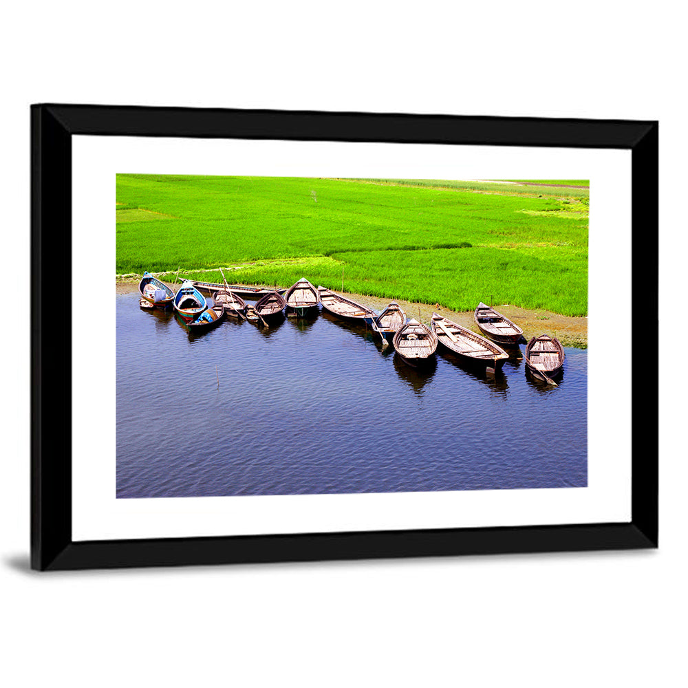 Boats at the Shoreline Wall Art