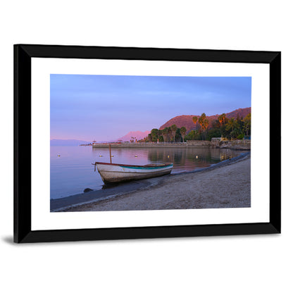 Lake Chapala Shoreline at Dusk Wall Art