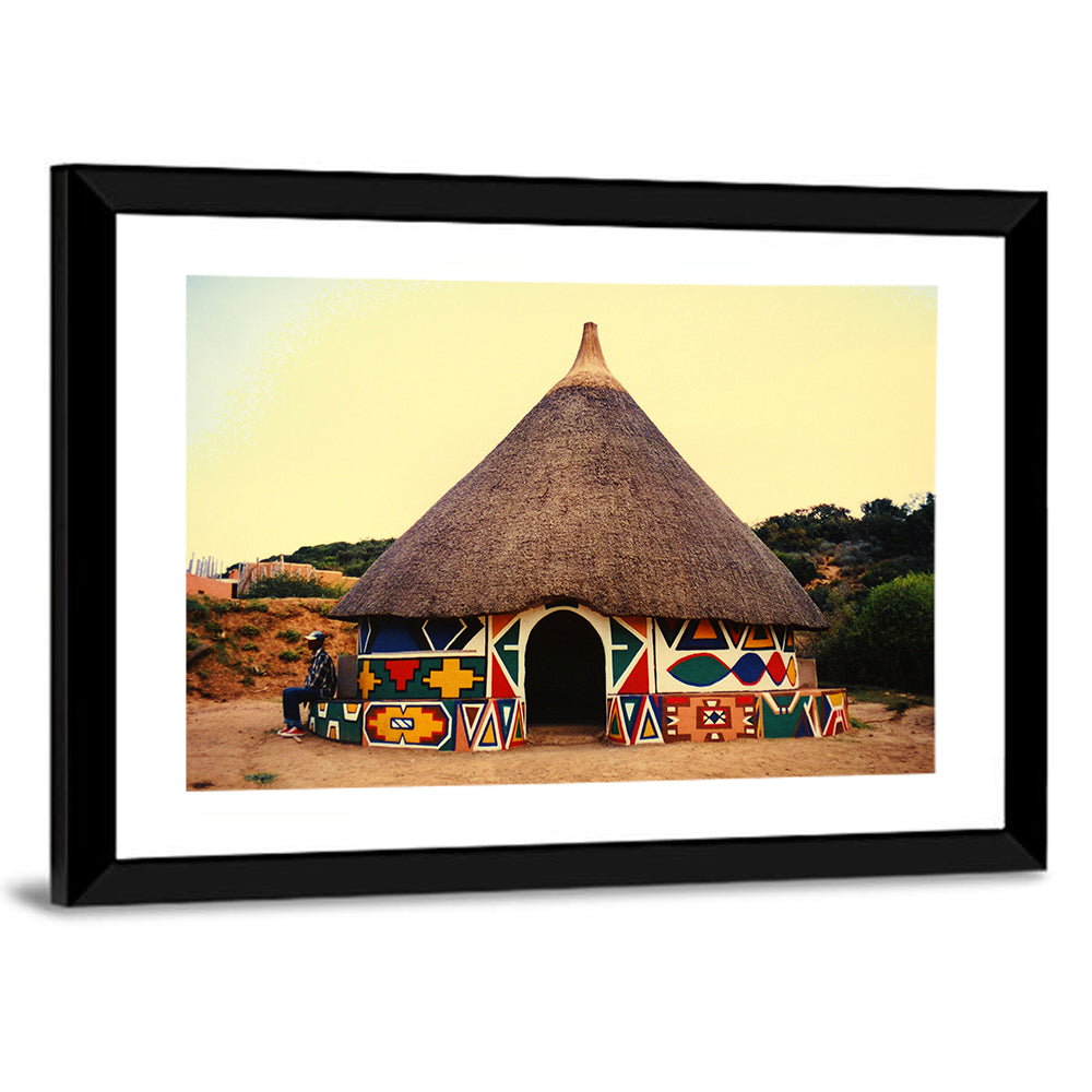 Ndbele Tribe Hut Wall Art